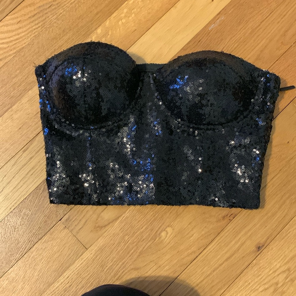 Black sequin top